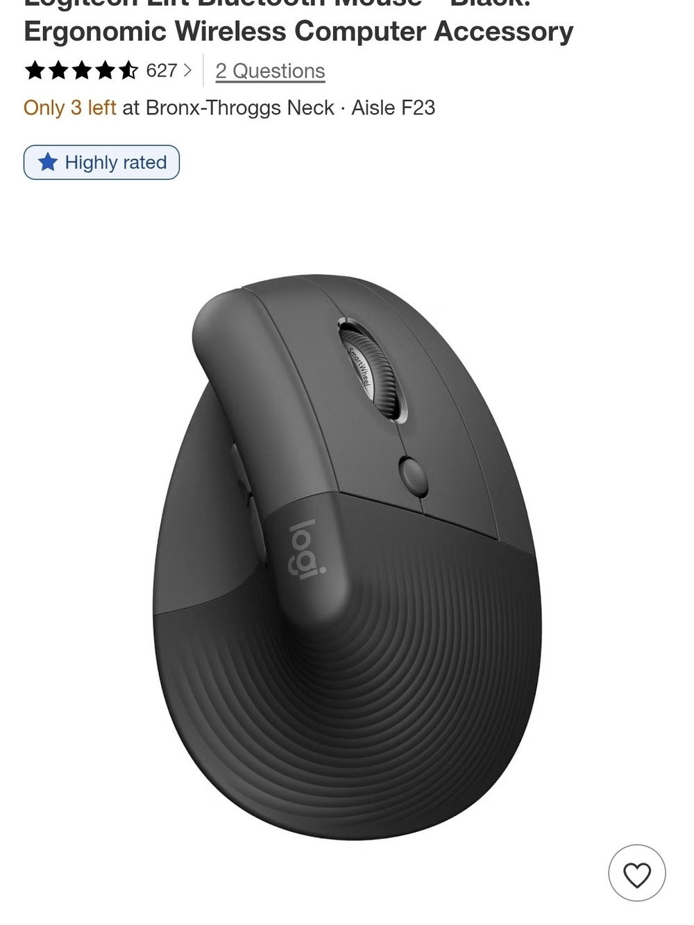 Lift LEFT LOGITECH MOUSE